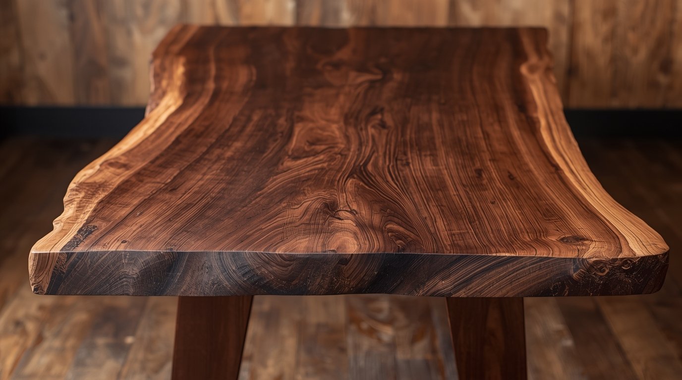 Live Edge Walnut Table by Squabxit