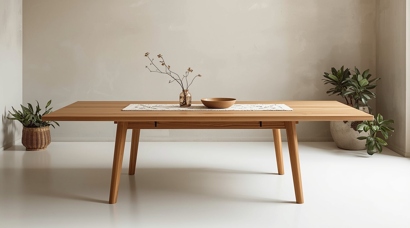 Contemporary Oak Extension Table by Squabxit