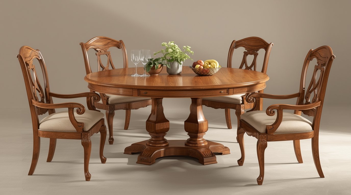 Handcrafted wooden dining table by Squabxit